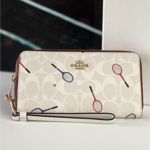 Coach Chalk Multi Racquet Long Zip Around Wallet - Picture 4 of 8